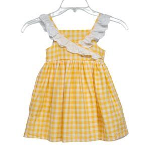 Toddler Girls Dress 2T TOMMY BAHAMA Yellow Checked Sleeveless Sundress